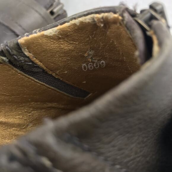 Seychelles Women's Ankle Boots Black Brown Distressed Zip Buckle 3.8" Heel Sz 7 - Picture 16 of 16